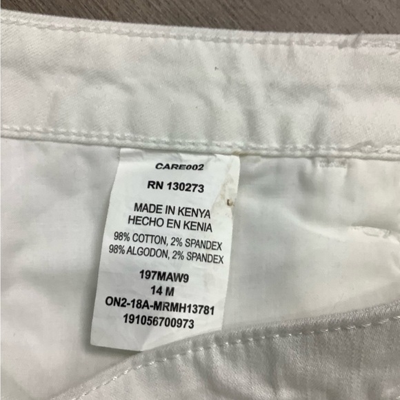 Women's Lee 14 Large Bermuda Skimmer Shorts White Jeans Rolled Hem Mid Rise NWOT - Picture 6 of 7